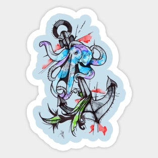 Inked Octopus Sticker